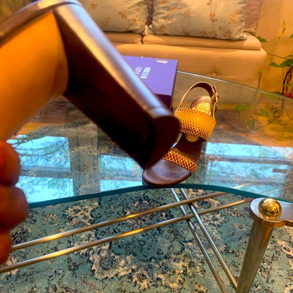 ✨Stuart Weitzman✨Bander Rocco’s Mali Snake & Leather Sandal - Picture 7 of 11